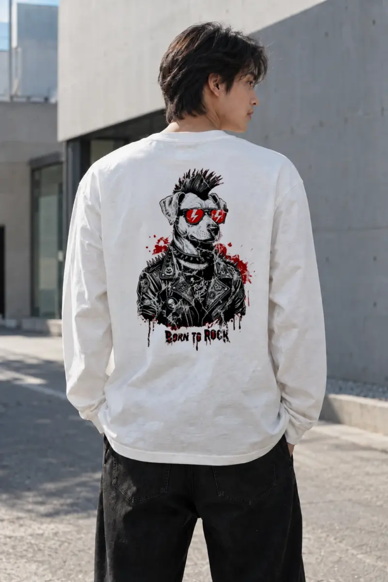 "Born To Rock" Unisex Longsleeve T-shirt | Gildan 2400