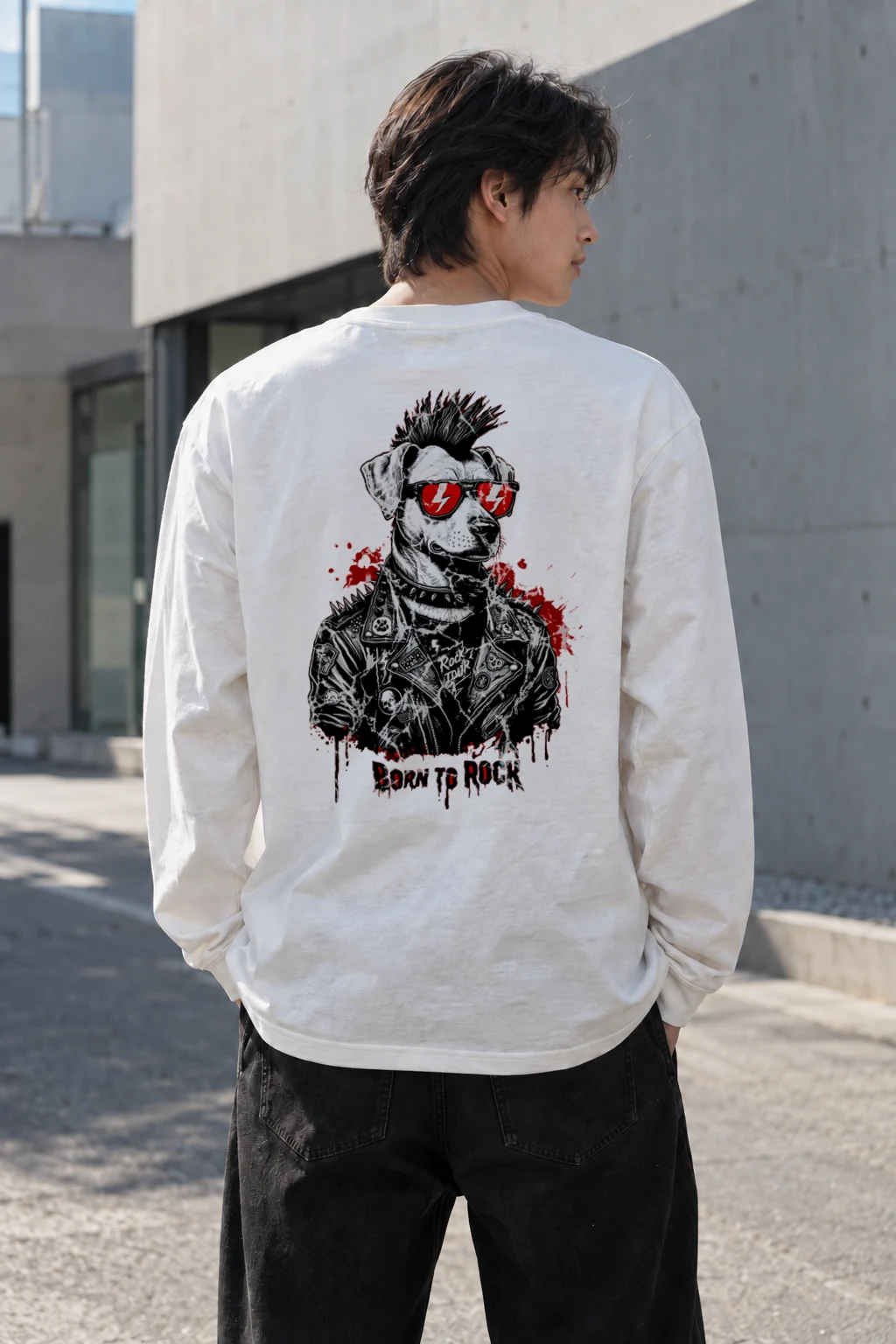 "Born To Rock" Unisex Longsleeve T-shirt | Gildan 2400