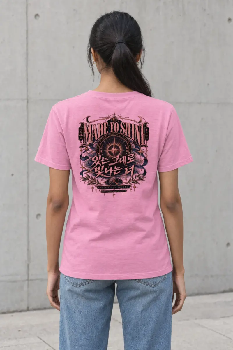"Born To Shine" Heavyweight Unisex Crewneck T-shirt | Gildan 5000