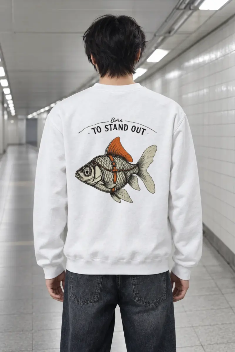 "Born To Stand Out" Heavy Blend Unisex Crewneck Sweatshirt | Gildan 18000