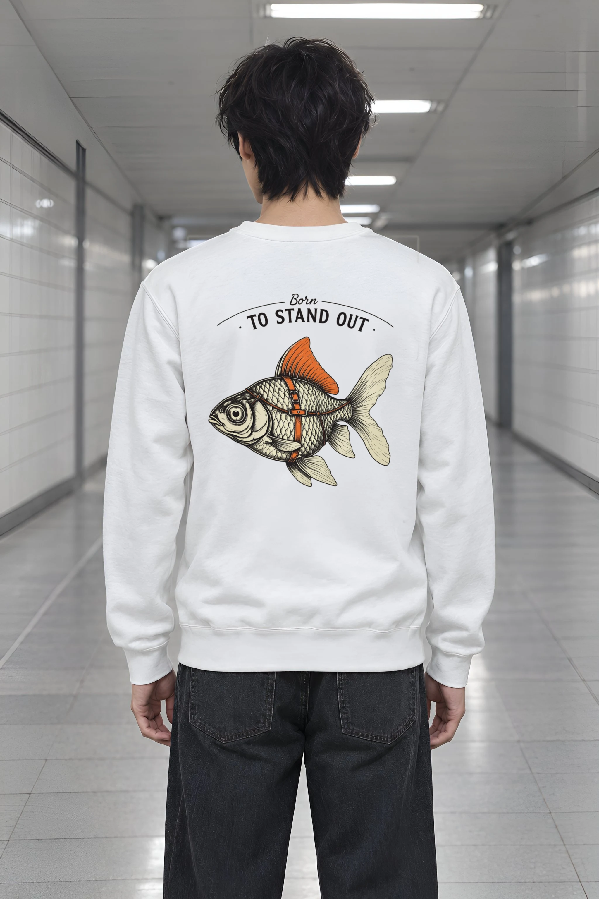 "Born To Stand Out" Heavy Blend Unisex Crewneck Sweatshirt