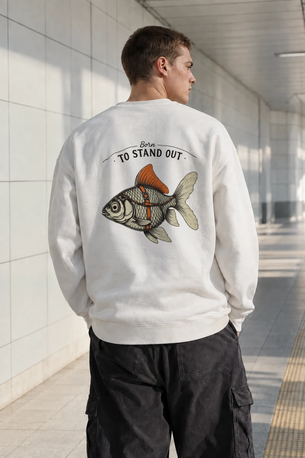 "Born To Stand Out" Heavy Blend Unisex Crewneck Sweatshirt | Gildan 18000