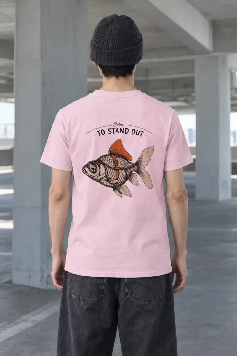 "Born To Stand Out" Heavyweight Unisex Crewneck T-shirt