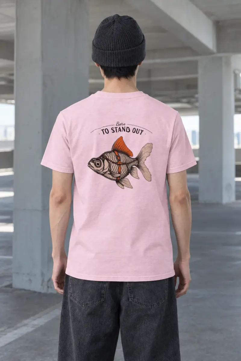"Born To Stand Out" Heavyweight Unisex Crewneck T-shirt