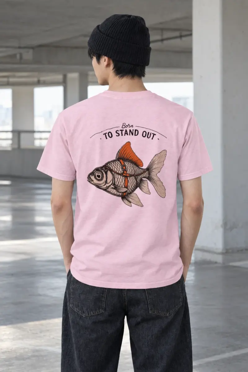 "Born To Stand Out" Heavyweight Unisex Crewneck T-shirt | Gildan 5000
