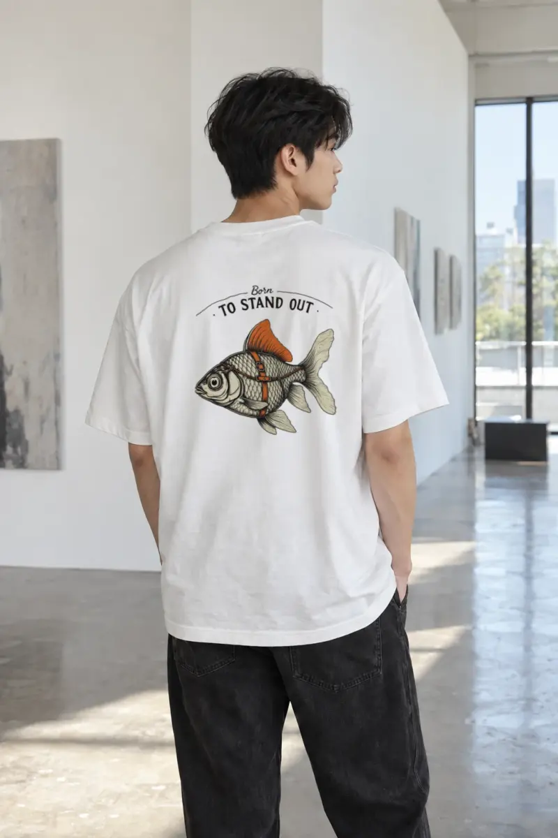 "Born To Stand Out" Heavyweight Unisex Crewneck T-shirt | Gildan 5000