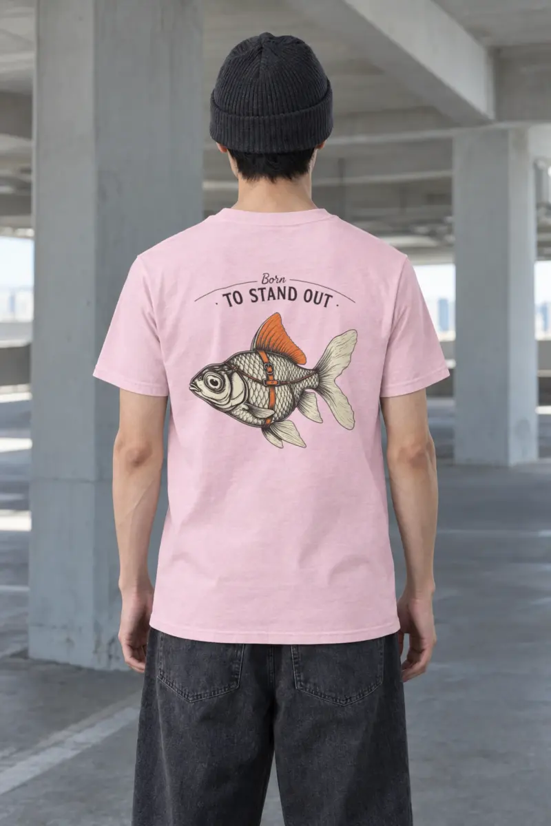 "Born To Stand Out" Heavyweight Unisex Crewneck T-shirt