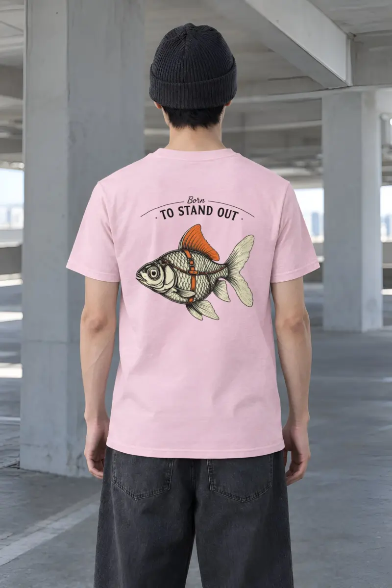 "Born To Stand Out" Heavyweight Unisex Crewneck T-shirt