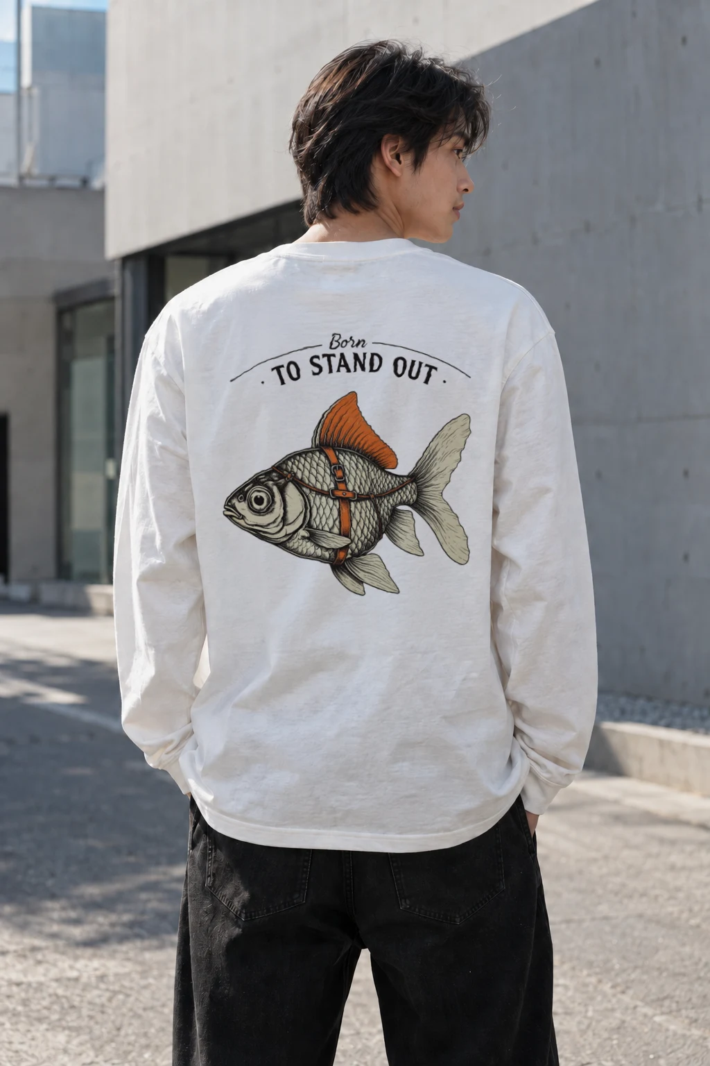 "Born To Stand Out" Unisex Longsleeve T-shirt | Gildan 2400
