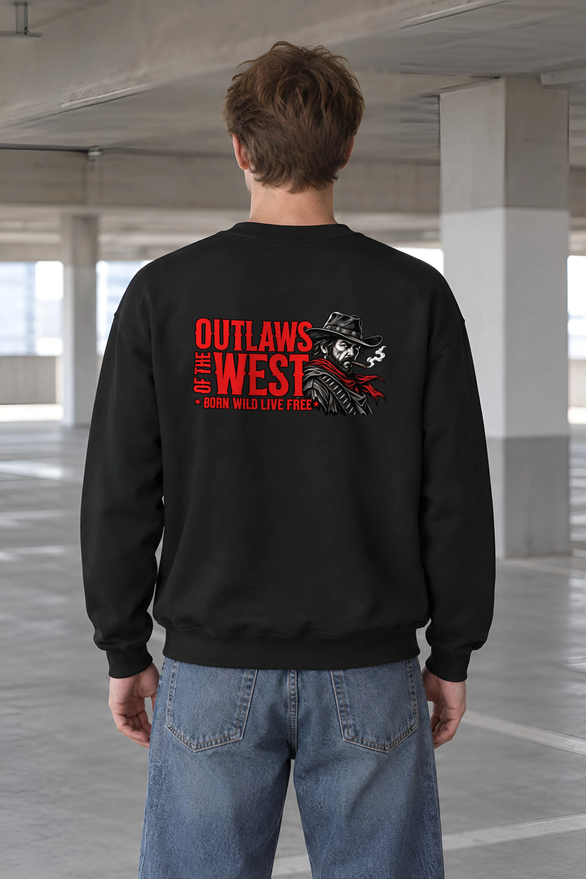 "Born Wild Live Free" Heavy Blend Unisex Crewneck Sweatshirt