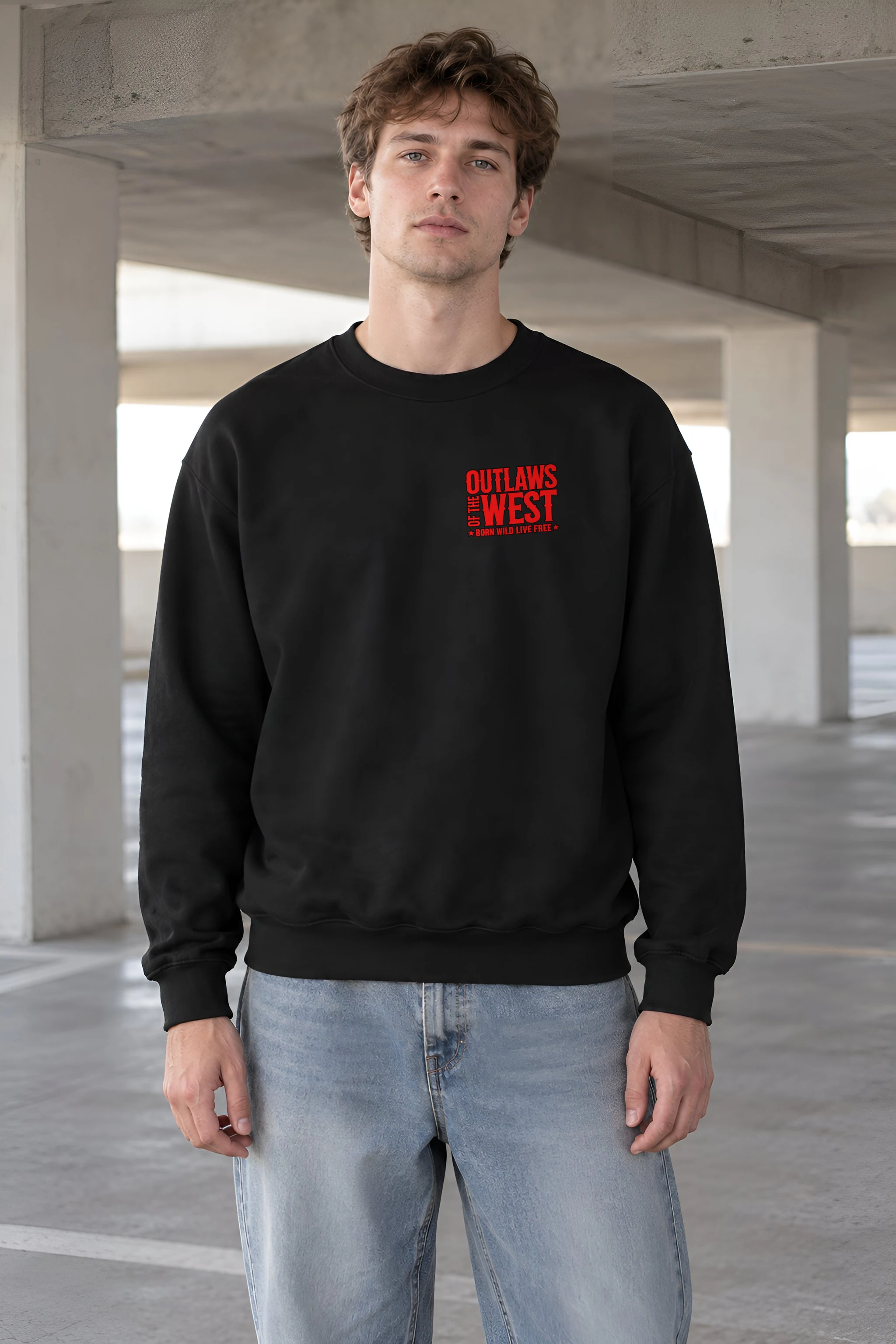 "Born Wild Live Free" Heavy Blend Unisex Crewneck Sweatshirt
