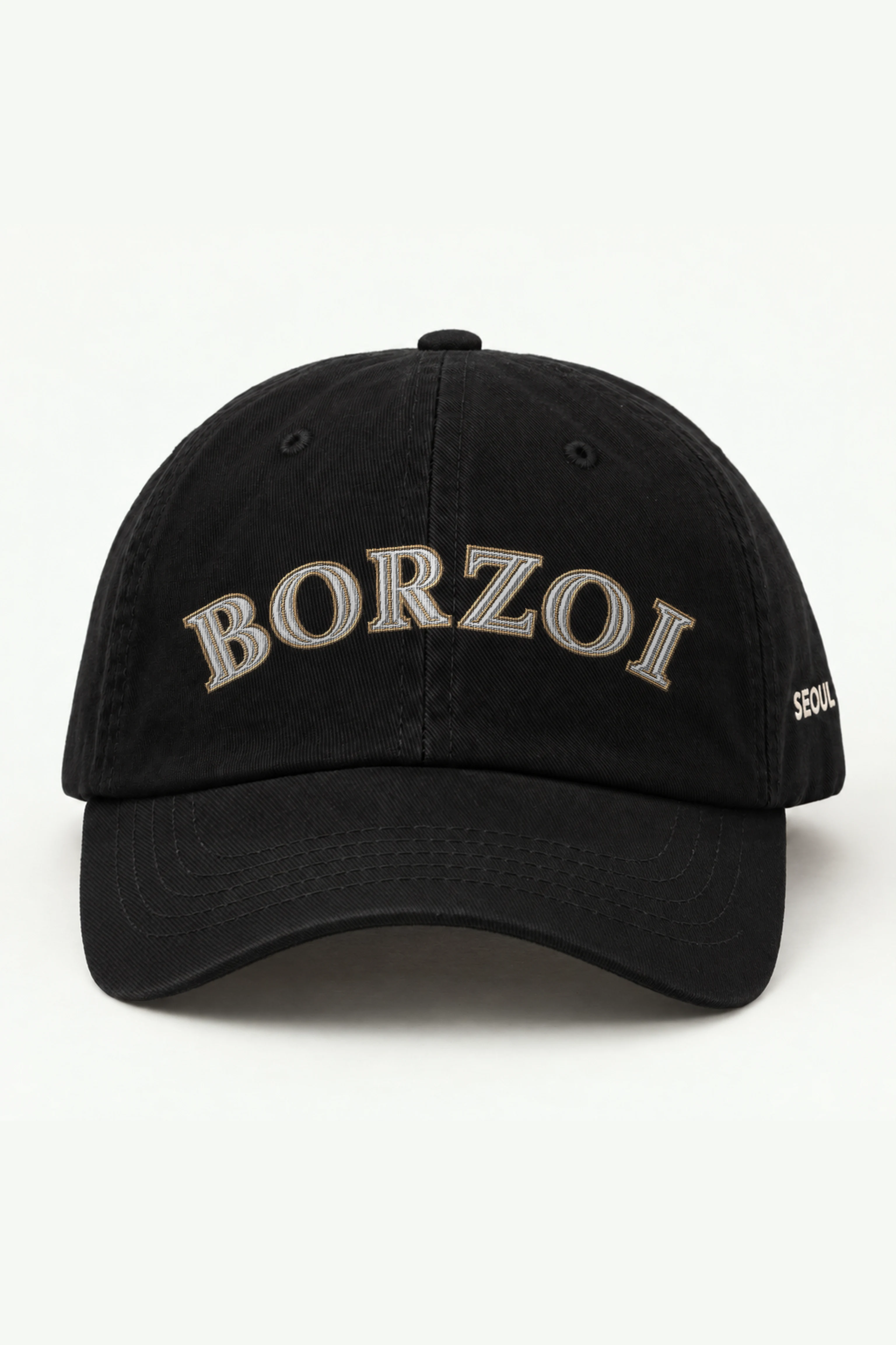"Borzoi Arch" Classic Dad Hat · Embroidered — black/cap-front