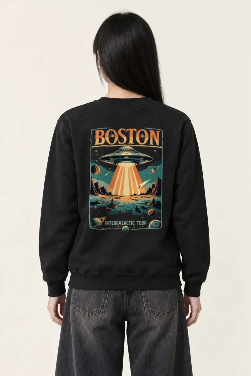 "Boston Intergalactic Tour" Heavy Blend Unisex Crewneck Sweatshirt