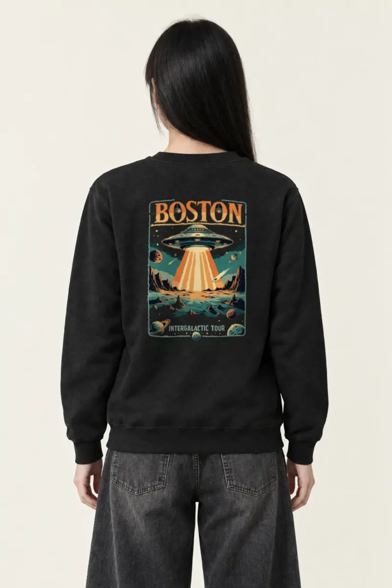 "Boston Intergalactic Tour" Heavy Blend Unisex Crewneck Sweatshirt