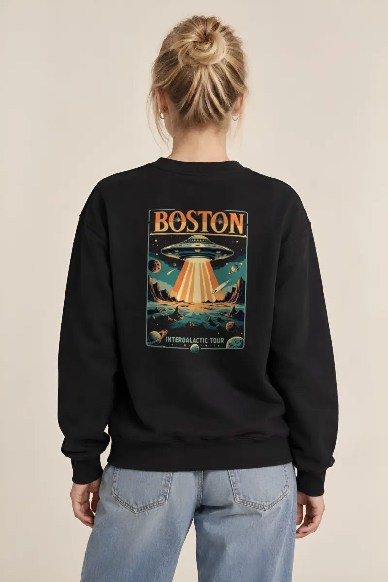"Boston Intergalactic Tour" Heavy Blend Unisex Crewneck Sweatshirt