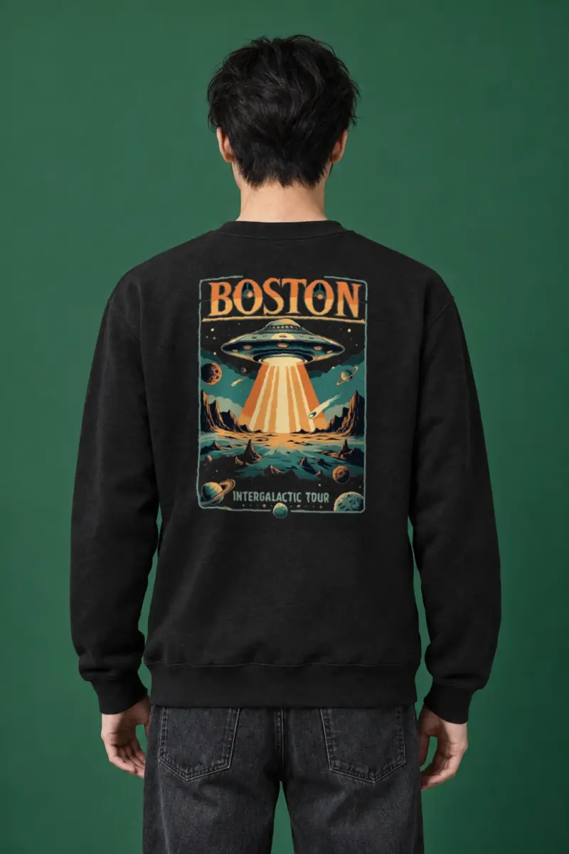 "Boston Intergalactic Tour" Heavy Blend Unisex Crewneck Sweatshirt
