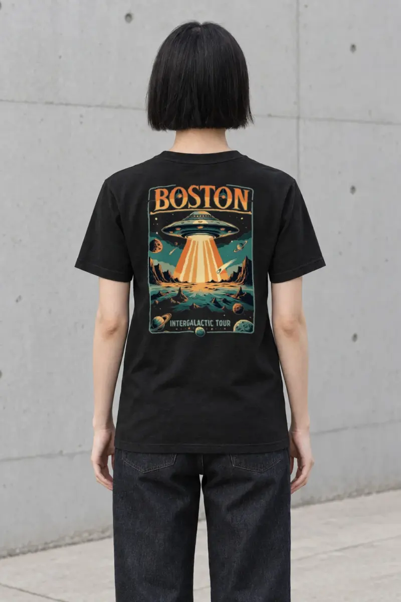 "Boston Intergalactic Tour" Heavyweight Unisex Crewneck T-shirt