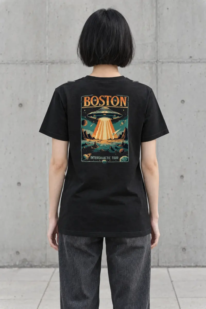 "Boston Intergalactic Tour" Heavyweight Unisex Crewneck T-shirt