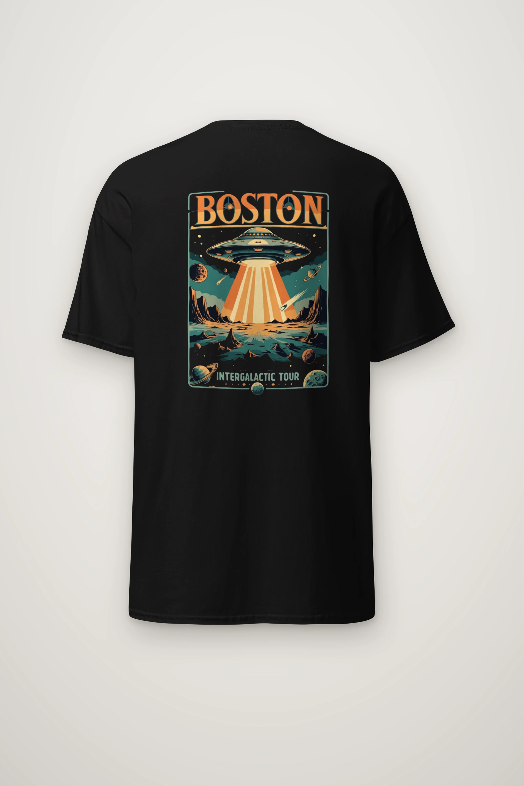 "Boston Intergalactic Tour" Heavyweight Unisex Crewneck T-shirt