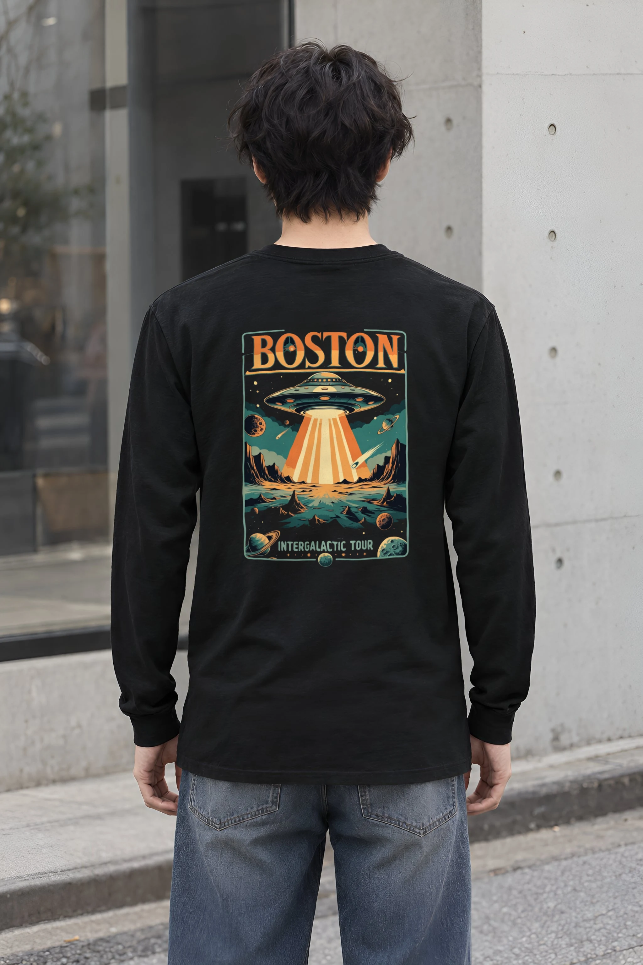 "Boston Intergalactic Tour" Unisex Longsleeve T-shirt