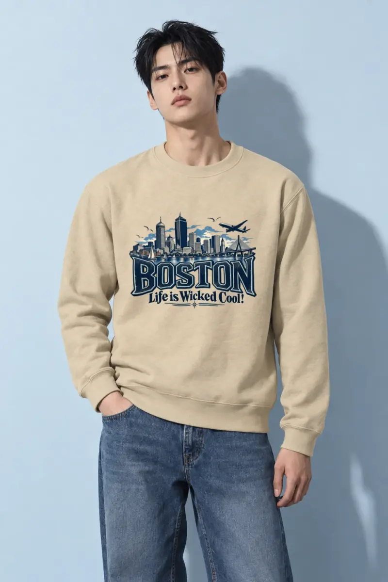 "Boston Wicked Cool" Heavy Blend Unisex Crewneck Sweatshirt