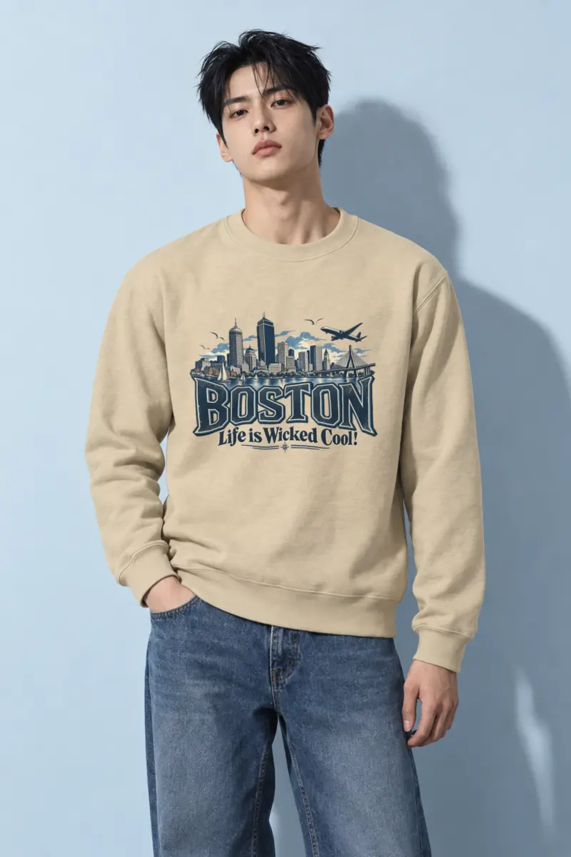 "Boston Wicked Cool" Heavy Blend Unisex Crewneck Sweatshirt