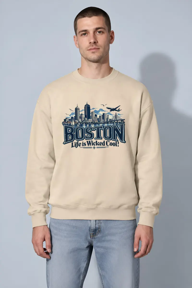 "Boston Wicked Cool" Heavy Blend Unisex Crewneck Sweatshirt