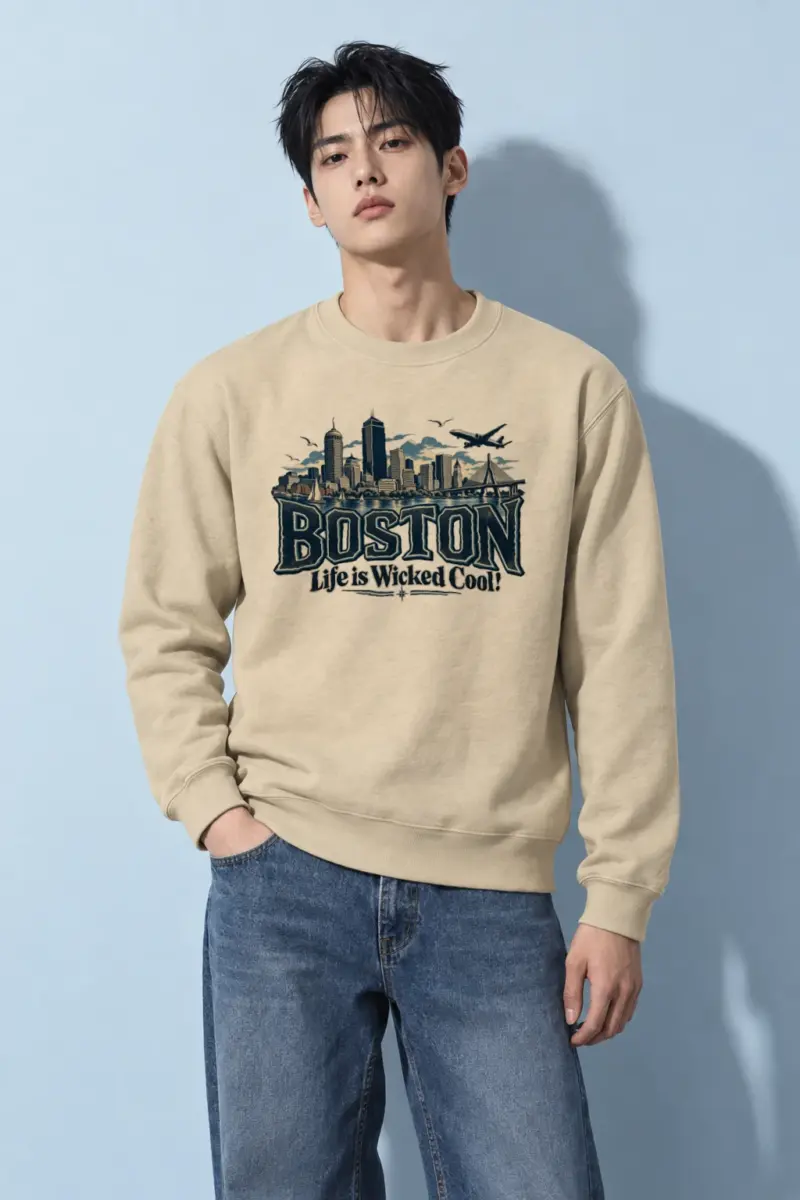 "Boston Wicked Cool" Heavy Blend Unisex Crewneck Sweatshirt