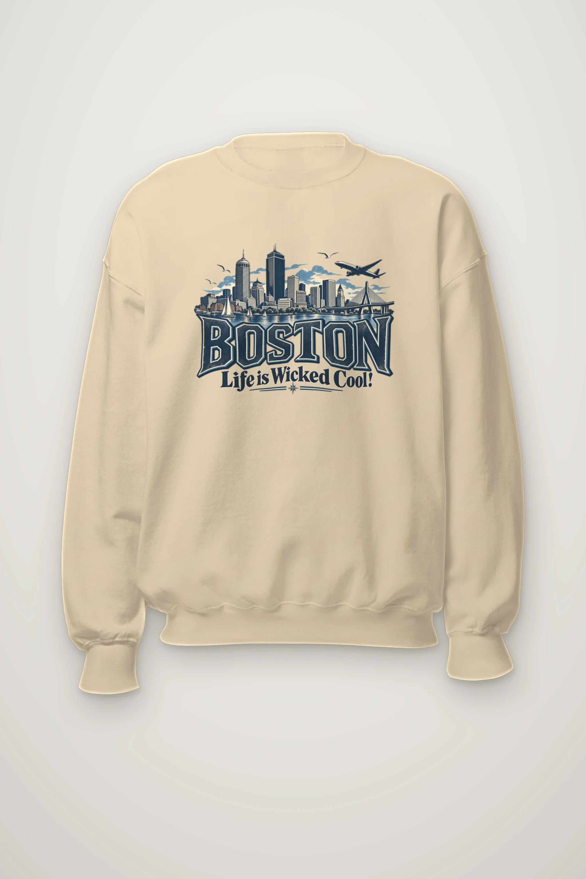 "Boston Wicked Cool" Heavy Blend Unisex Crewneck Sweatshirt