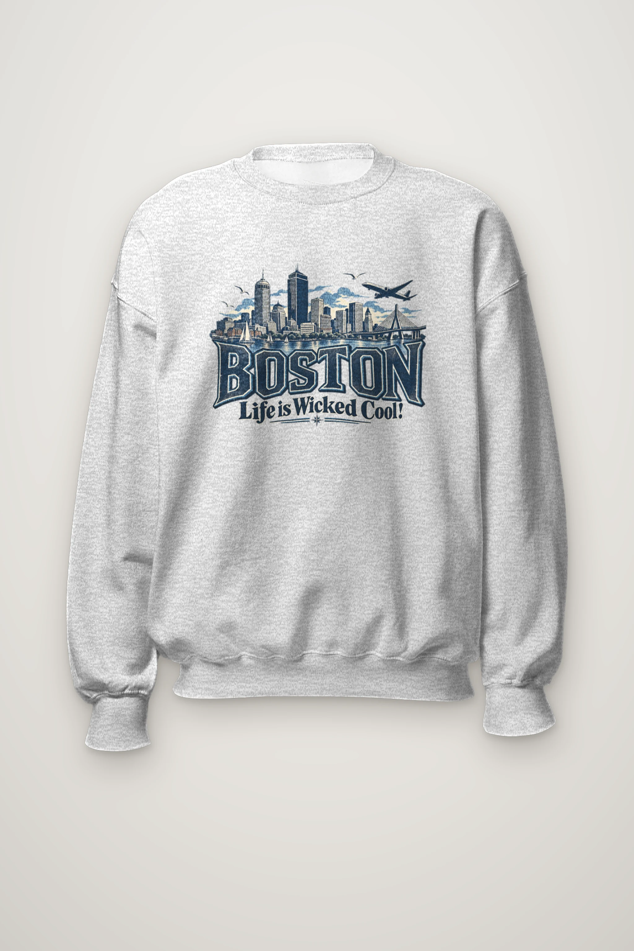 "Boston Wicked Cool" Heavy Blend Unisex Crewneck Sweatshirt