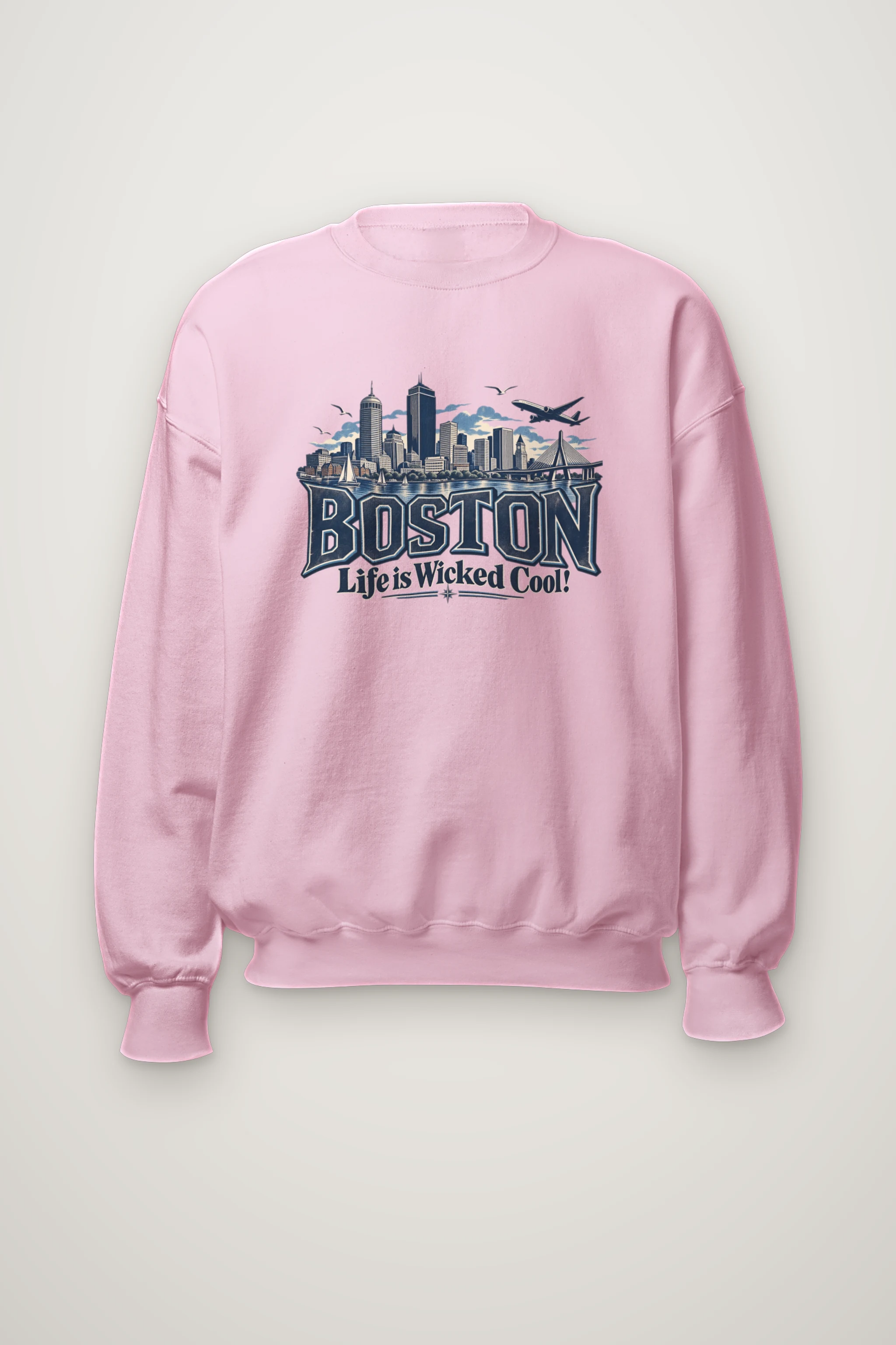 "Boston Wicked Cool" Heavy Blend Unisex Crewneck Sweatshirt