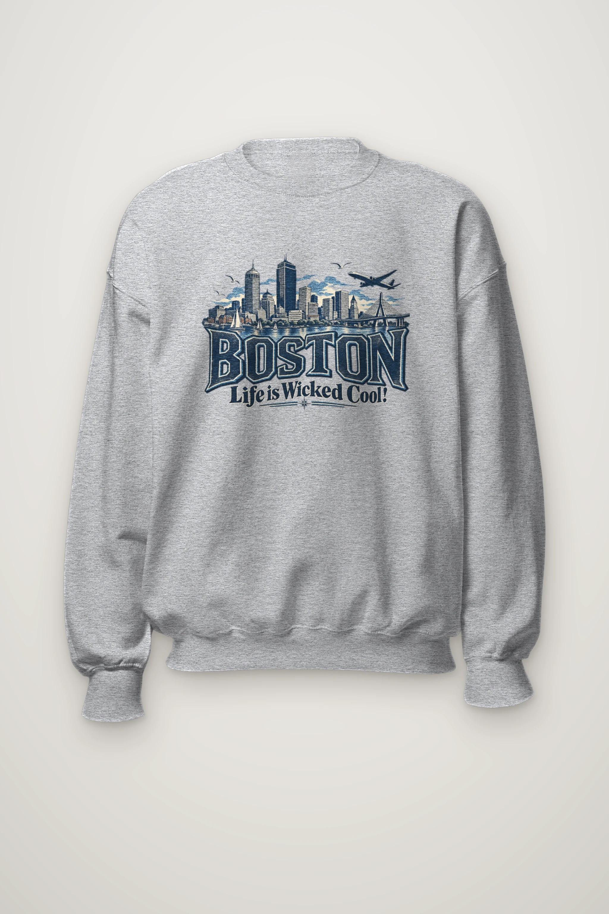 "Boston Wicked Cool" Heavy Blend Unisex Crewneck Sweatshirt