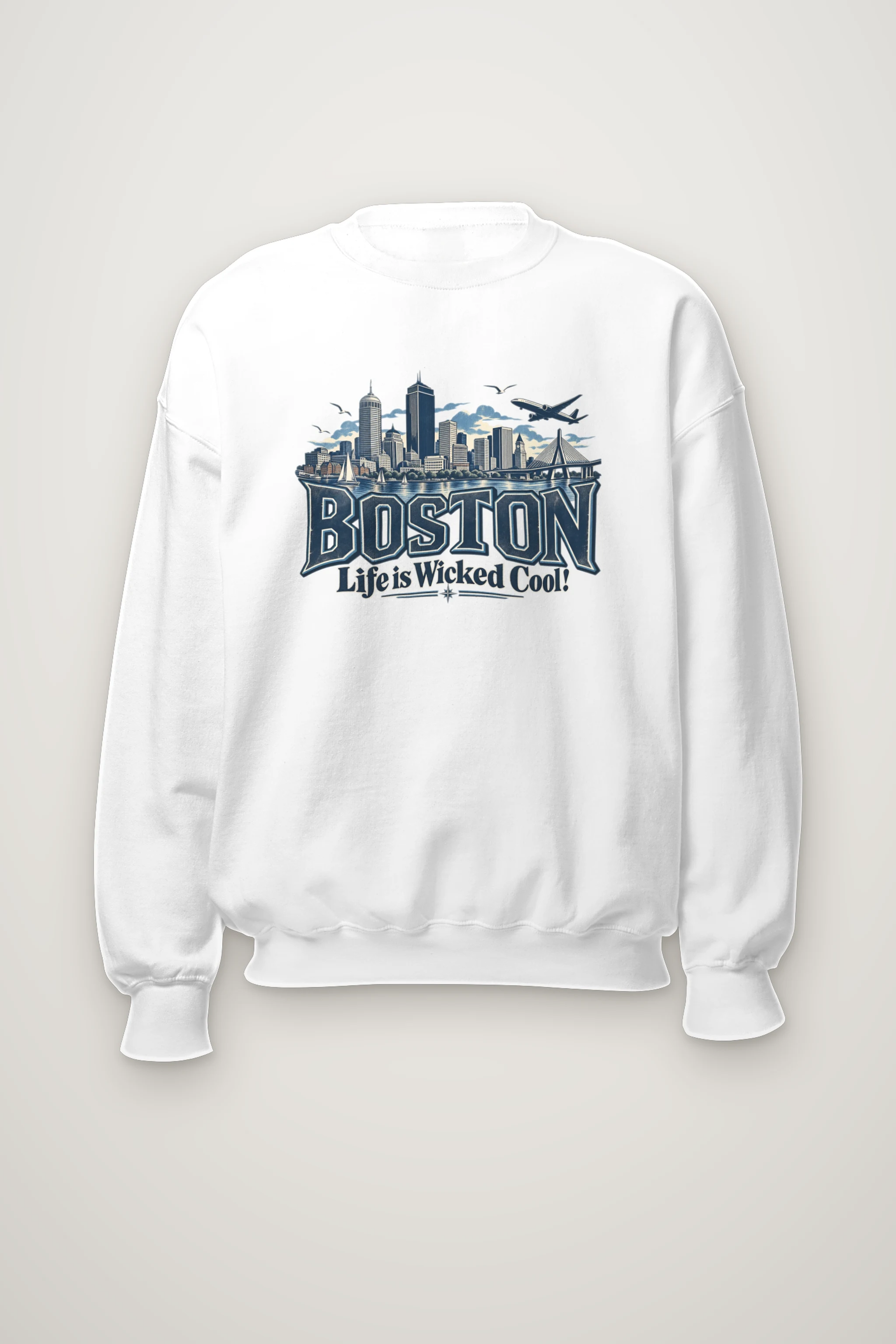 "Boston Wicked Cool" Heavy Blend Unisex Crewneck Sweatshirt