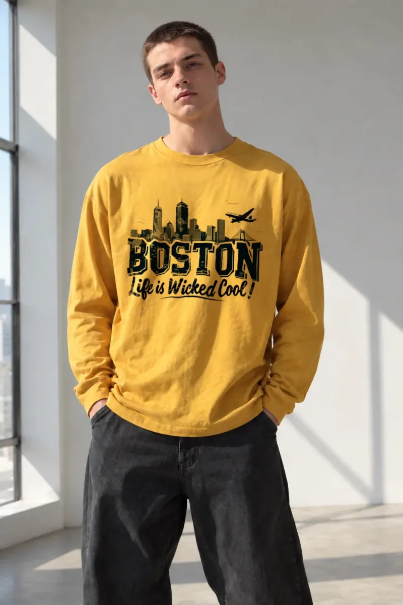 "Boston Wicked Cool" Unisex Longsleeve T-shirt | Gildan 2400