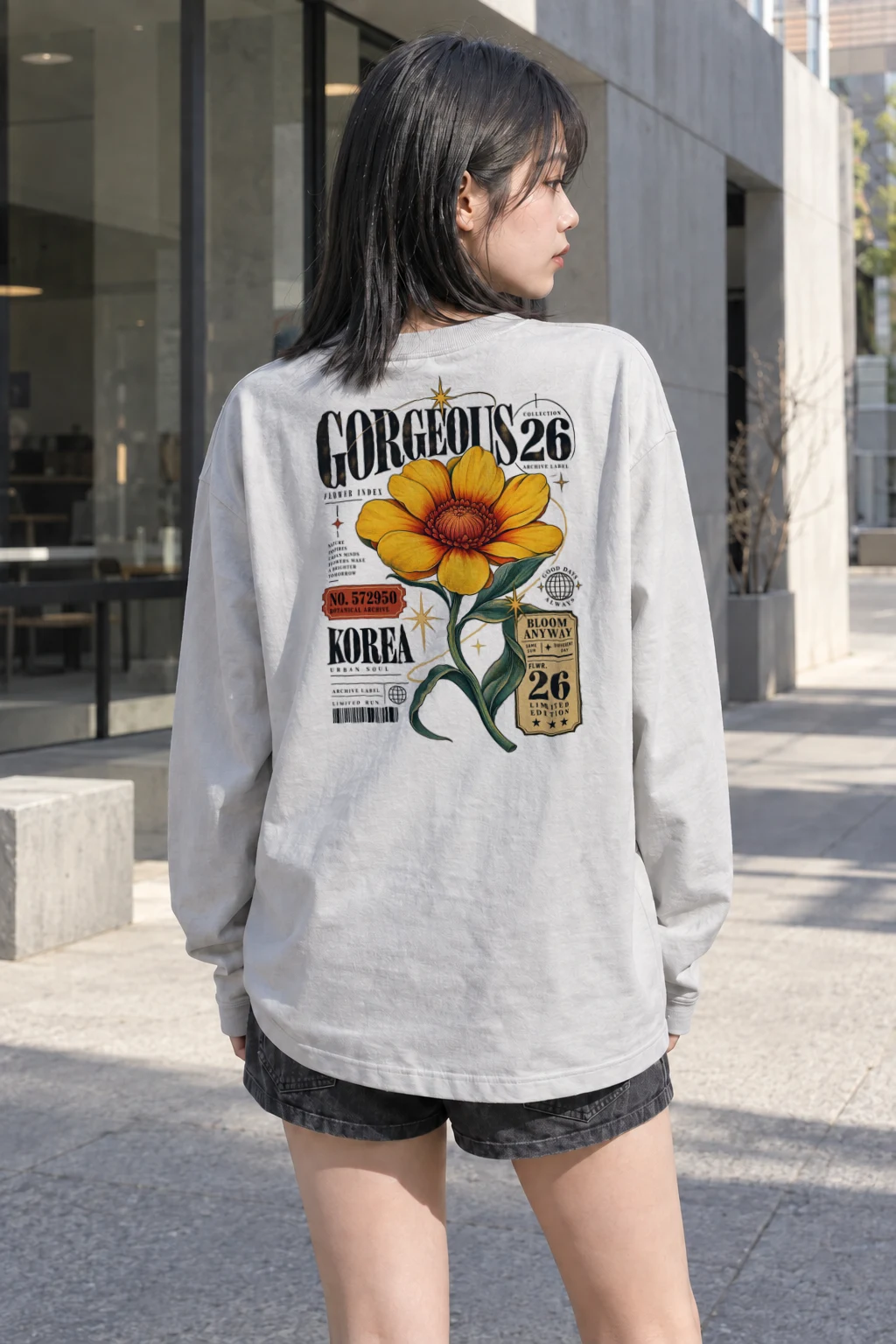 "Botanical Archive Flower" Unisex Longsleeve T-shirt | Gildan 2400