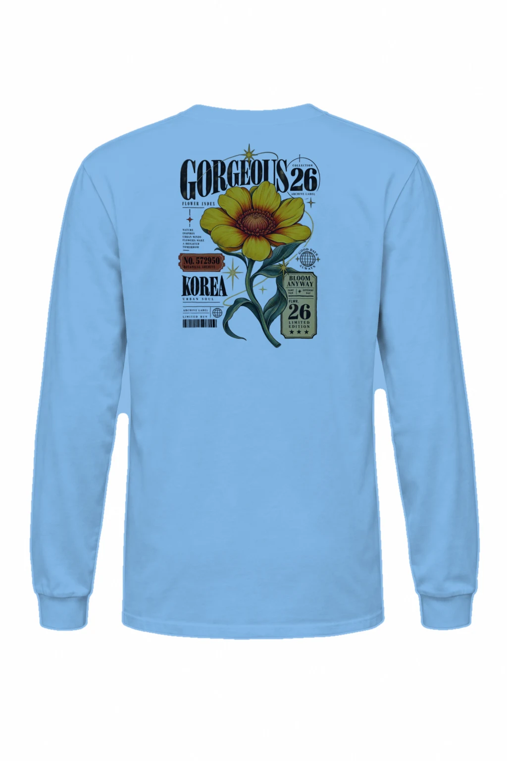 "Botanical Archive Flower" Unisex Longsleeve T-shirt | Gildan 2400