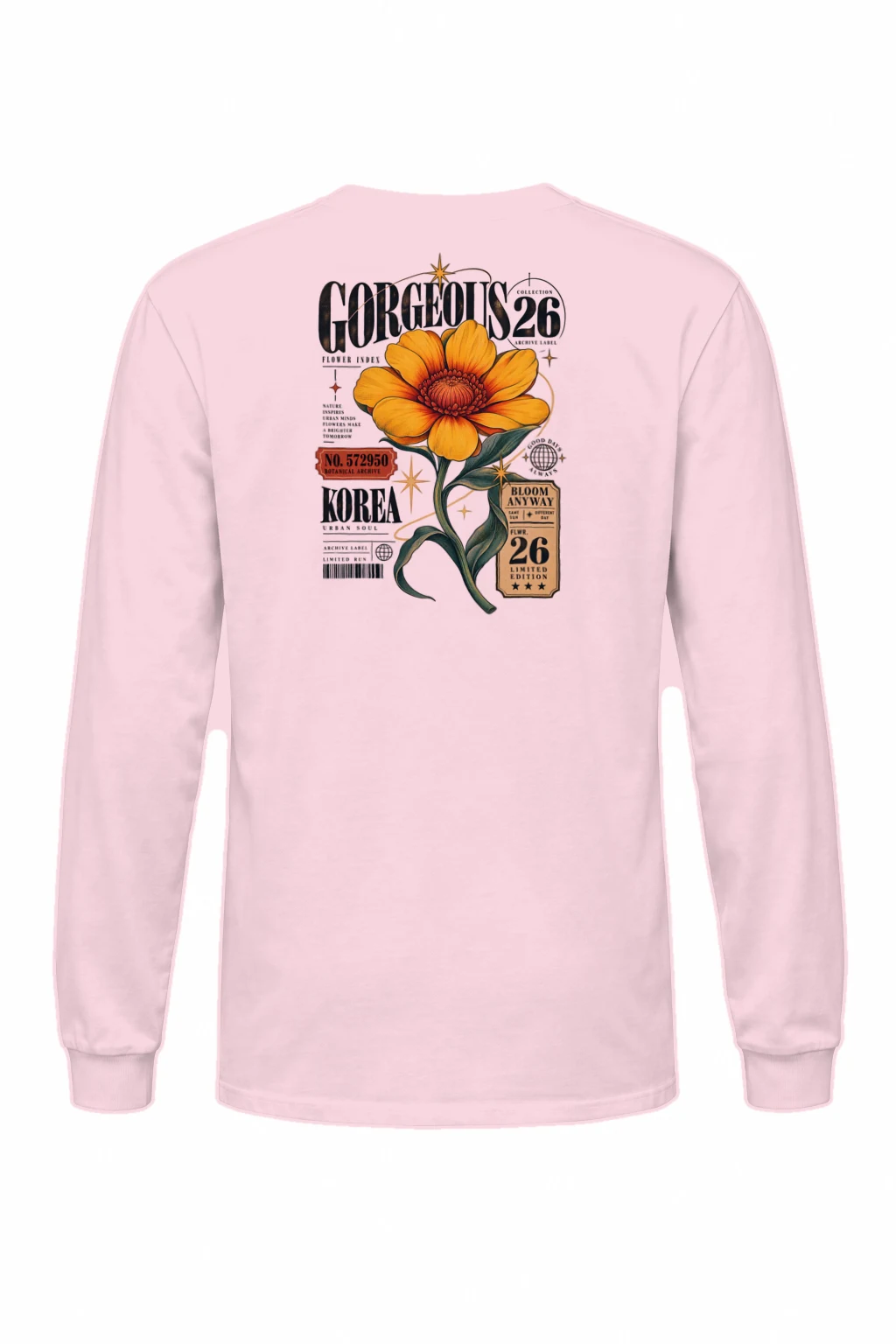 "Botanical Archive Flower" Unisex Longsleeve T-shirt | Gildan 2400