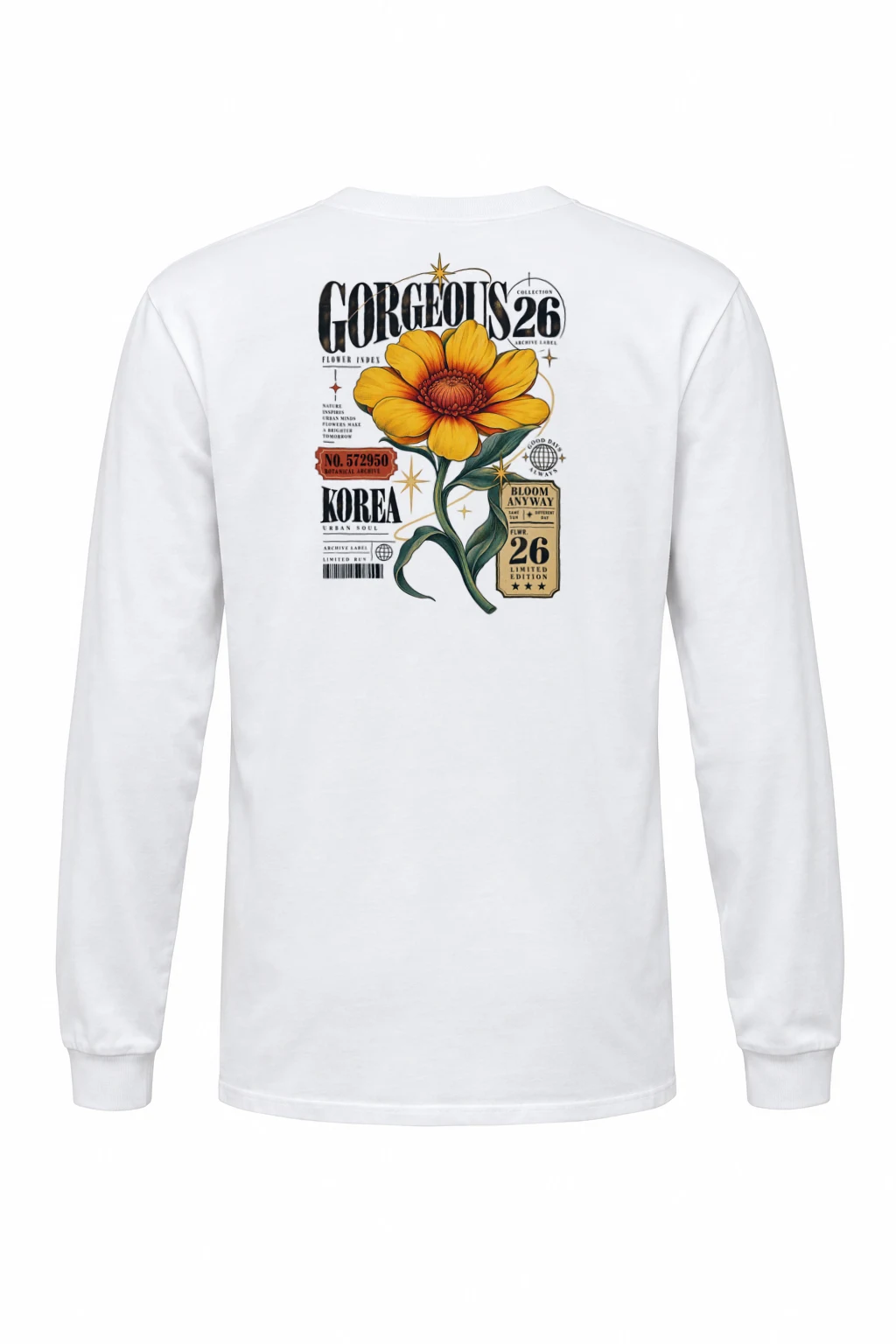 "Botanical Archive Flower" Unisex Longsleeve T-shirt | Gildan 2400
