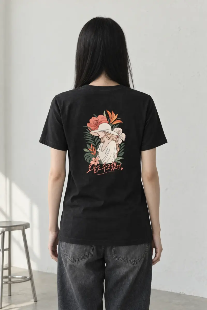 "Botanical Break" Heavyweight Unisex Crewneck T-shirt