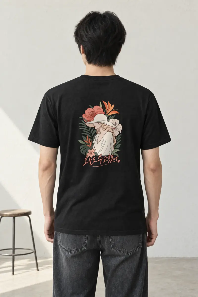 "Botanical Break" Heavyweight Unisex Crewneck T-shirt
