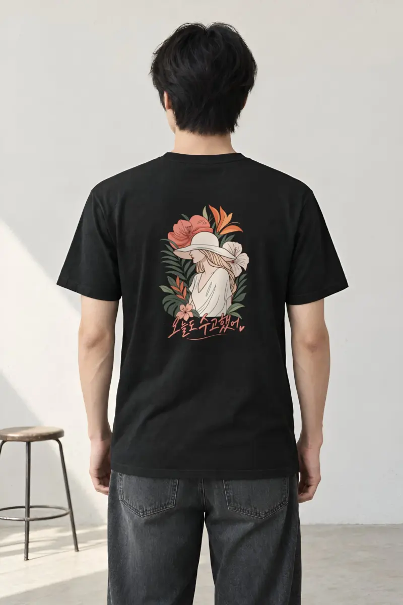 "Botanical Break" Heavyweight Unisex Crewneck T-shirt