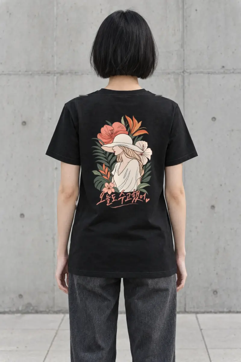 "Botanical Break" Heavyweight Unisex Crewneck T-shirt