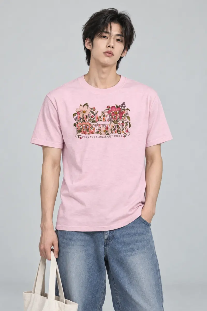 "Botanical Confidence Lettering" Heavyweight Unisex Crewneck T-shirt
