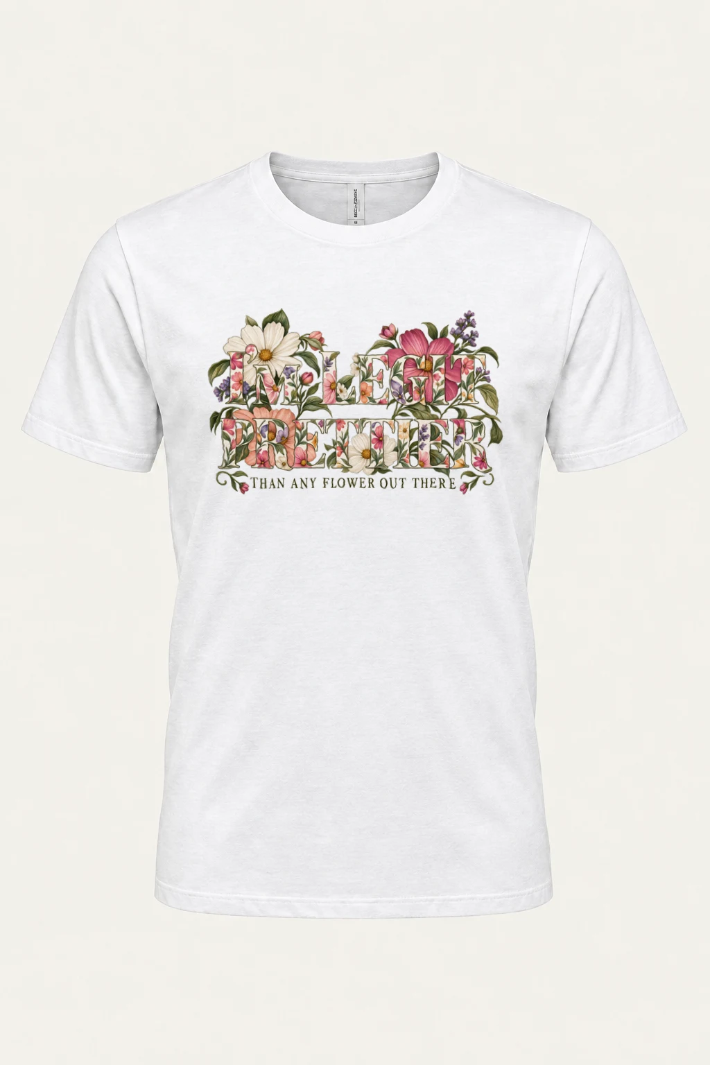 "Botanical Confidence Lettering" Heavyweight Unisex Crewneck T-shirt | Gildan 5000