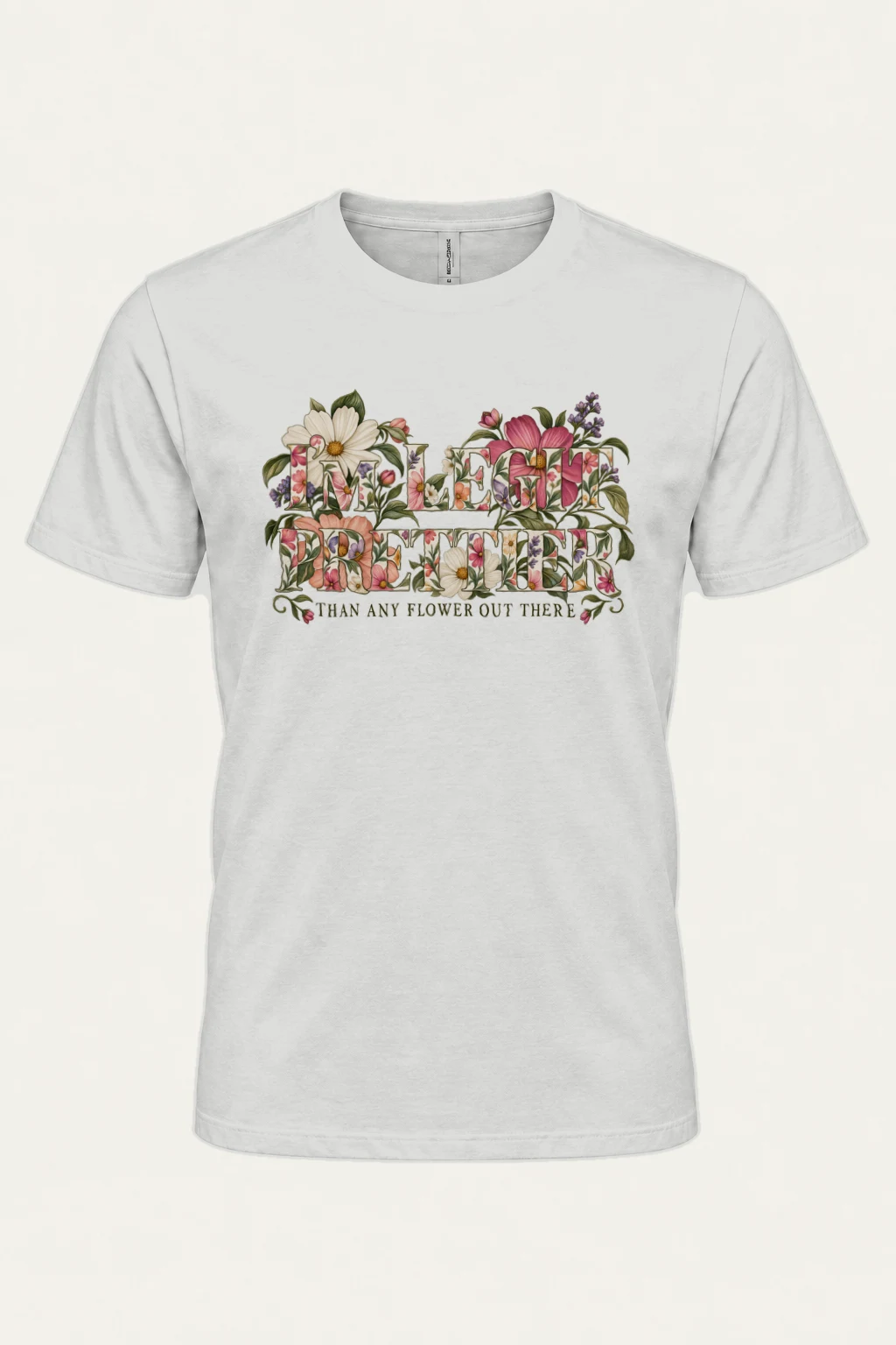 "Botanical Confidence Lettering" Heavyweight Unisex Crewneck T-shirt | Gildan 5000