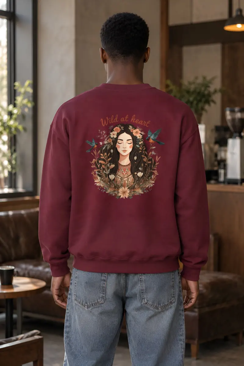 "Botanical Free Spirit" Heavy Blend Unisex Crewneck Sweatshirt