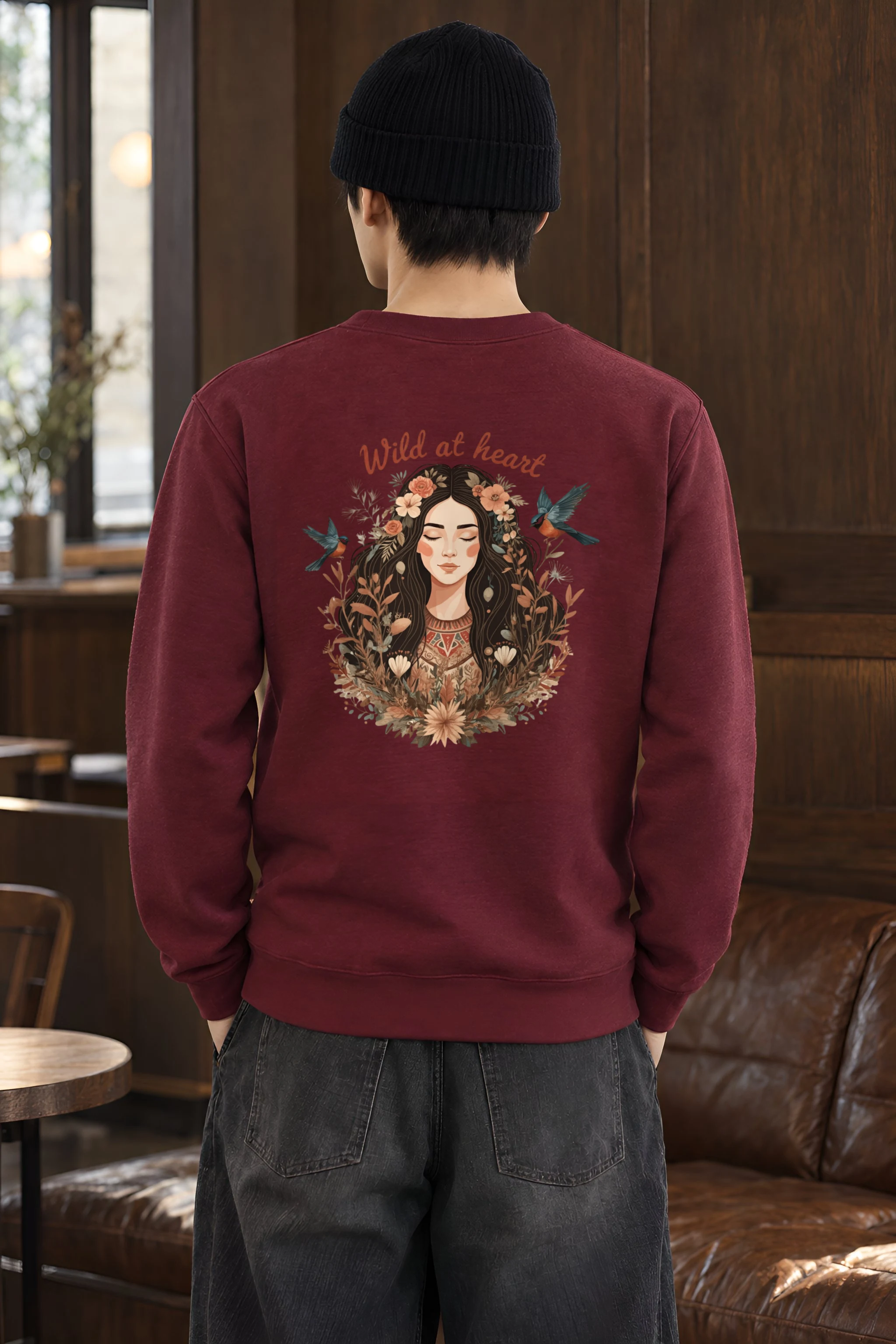 "Botanical Free Spirit" Heavy Blend Unisex Crewneck Sweatshirt