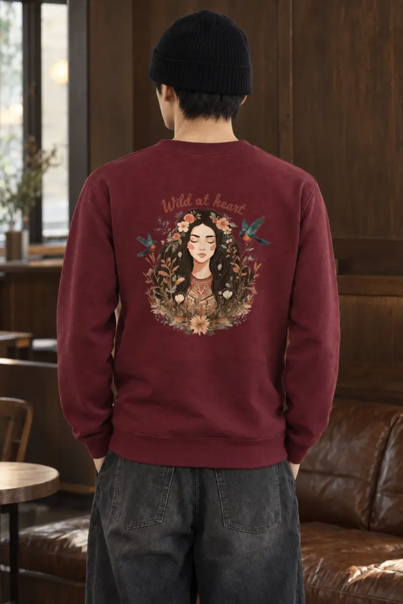 "Botanical Free Spirit" Heavy Blend Unisex Crewneck Sweatshirt