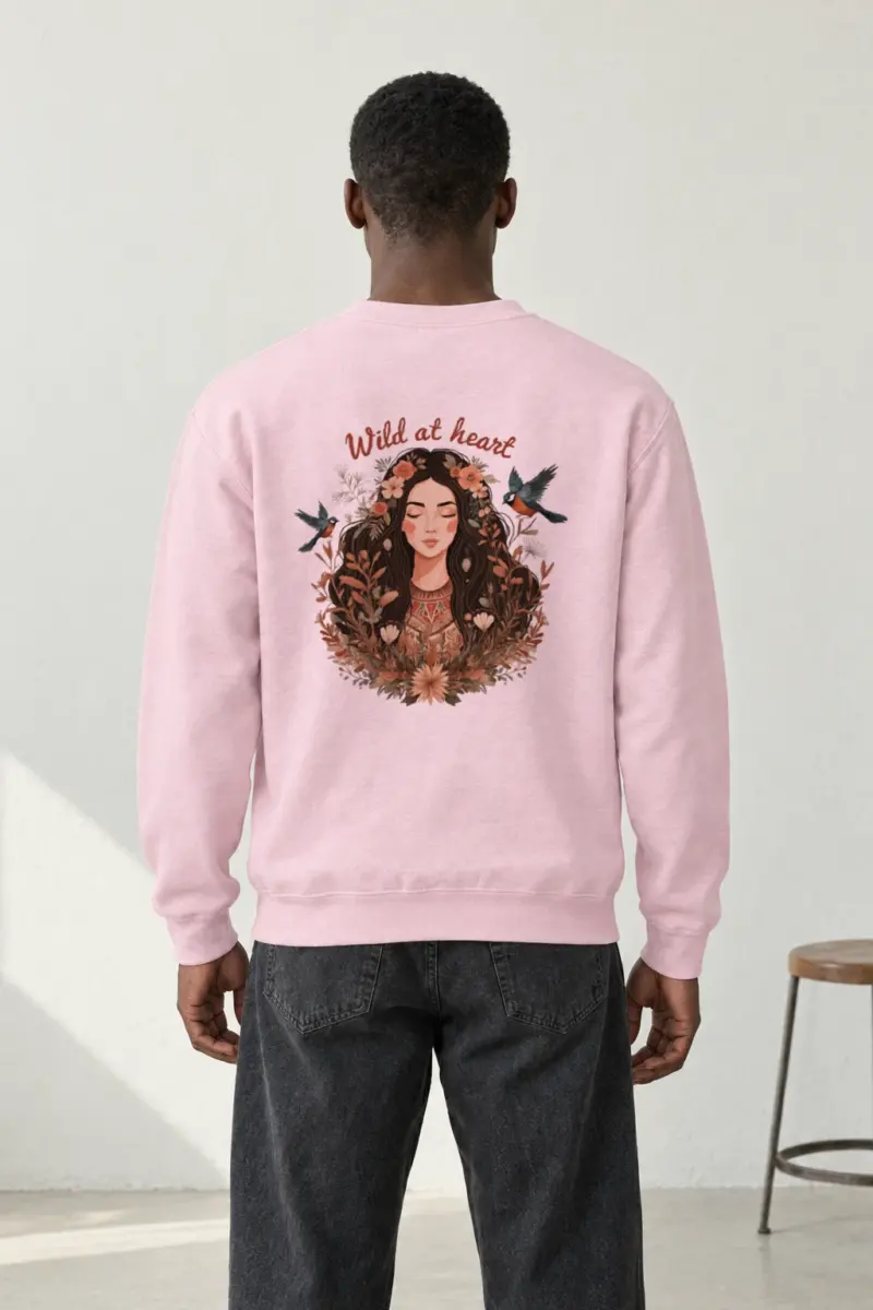 "Botanical Free Spirit" Heavy Blend Unisex Crewneck Sweatshirt | Gildan 18000