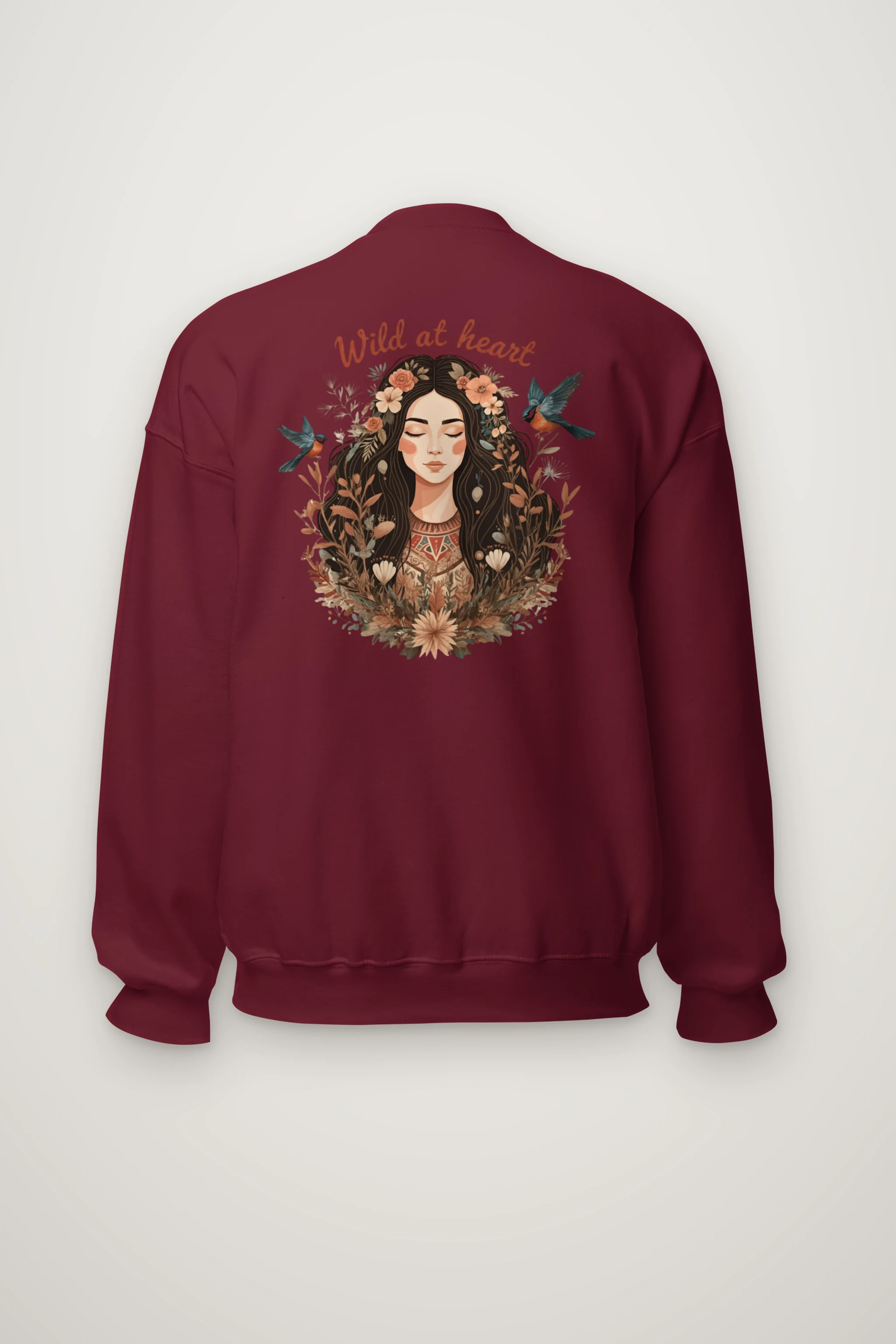 "Botanical Free Spirit" Heavy Blend Unisex Crewneck Sweatshirt